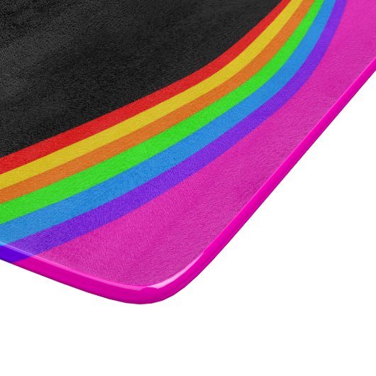 RAINBOW PATTERN SCHNEIDEBRETT (Ecke)
