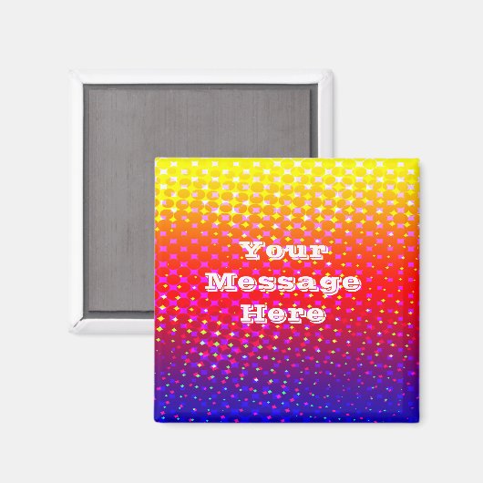 Rainbow Pattern Sparkle Magnet (Vorderseite/Rückseite)