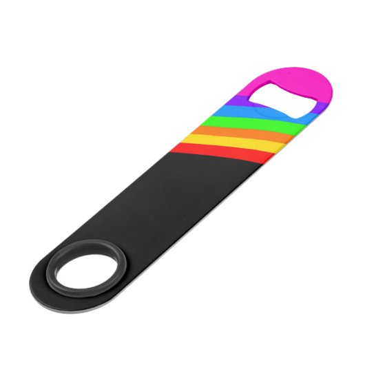 RAINBOW PATTERN SPEEDFLASCHENÖFFNER (Vorderseite Schrägansicht)