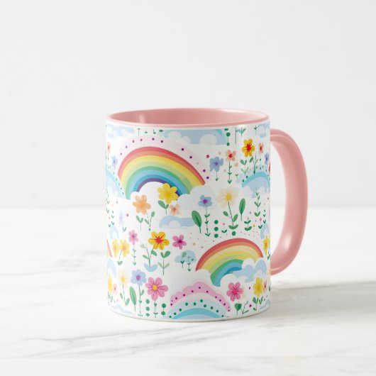 Rainbow Pattern Tasse (VorderseiteRechts)