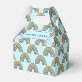 Rainbow Pattern Vintag Style Individuelle Name Geschenkschachtel (Rückseite)