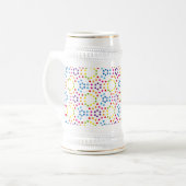 Rainbow Patternpolka Bierglas (Vorderseite Links)