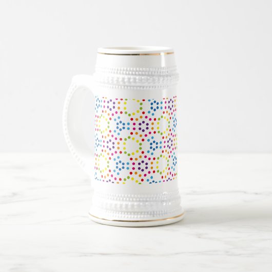 Rainbow Patternpolka Bierglas (Vorderseite Links)