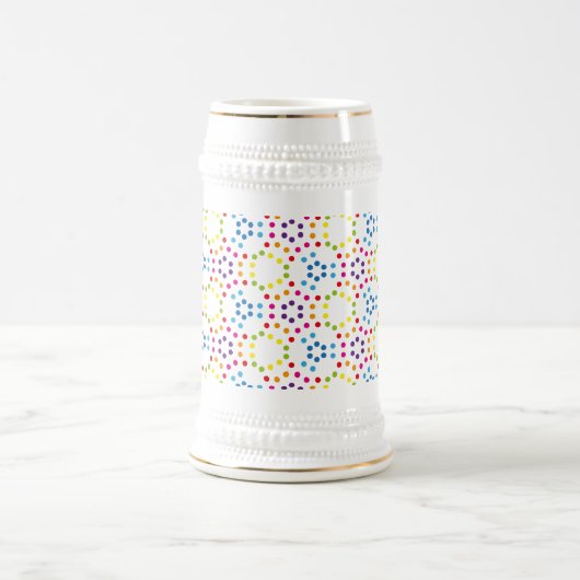 Rainbow Patternpolka Bierglas (Mittel)