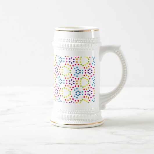 Rainbow Patternpolka Bierglas (Rechts)