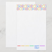 Rainbow Patternpolka Briefpapier (Vorne/Hinten)