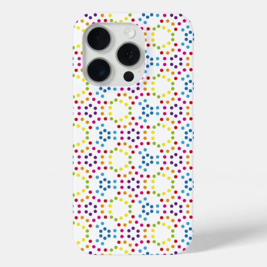 Rainbow Patternpolka Case-Mate iPhone Hülle (Rückseite)
