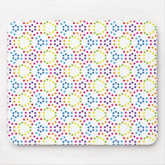 Rainbow Patternpolka Mousepad (Vorne)