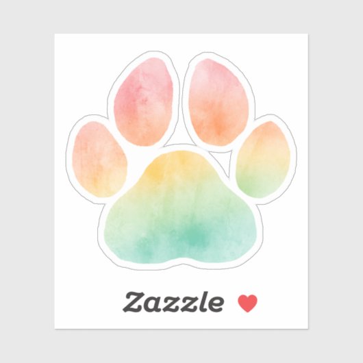 Rainbow Paw Aufkleber (Blatt)