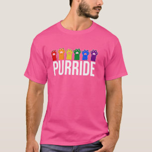 Rainbow Paw Gay Pride Colors LGBTQ Alleinbenutzung T-Shirt