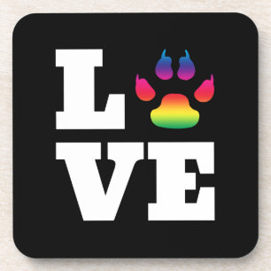Rainbow paw getränkeuntersetzer