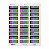 Rainbow Paw Print Address Labels (Vorne)