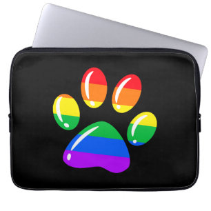 Rainbow Paw Print Dog Paw LGBT Pride LGBT-Unterstü Laptopschutzhülle