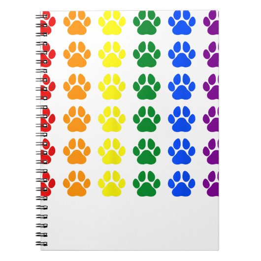 Rainbow Paw Print Dog Paw LGBT Pride LGBT-Unterstü Notizblock (Vorderseite)