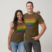 Rainbow Paw Print Heart Gay Pride Flag Hund Lover T-Shirt (Unisex)
