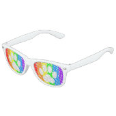 Rainbow Paw Print Kids's Party Shades Sonnenbrille (Schrägansicht)