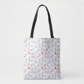 Rainbow Paw Print Pattern Tote Bag Tasche (Vorderseite)