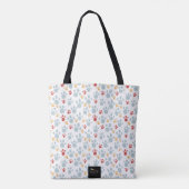 Rainbow Paw Print Pattern Tote Bag Tasche (Rückseite)