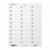 Rainbow Paw Print Return Address Label (Vorne)