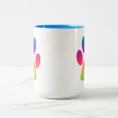 Rainbow Paw Print Tasse (Mittel)
