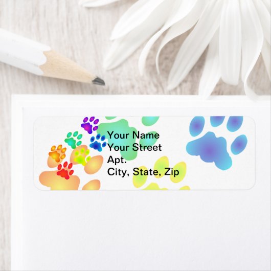 Rainbow Paw Prints (Insitu)