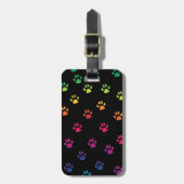 Rainbow Paw Prints Gepäckanhänger (Vorderseite vertikal)