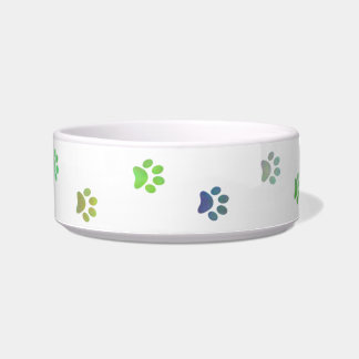 Rainbow Paw Prints Napf