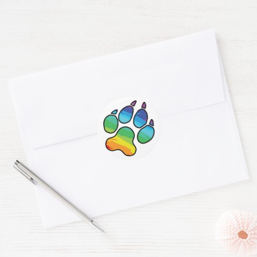 Rainbow Paw Sticker (Umschlag)