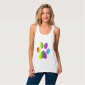 Rainbow Paw Tank Top (Vorderseite Vollansicht)