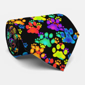 Rainbow Pawprints Krawatte (Gerollt)