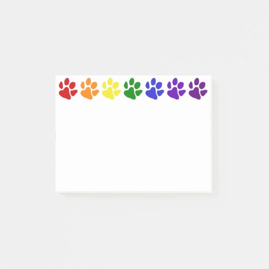 Rainbow Paws Post-it Klebezettel (Vorderseite)