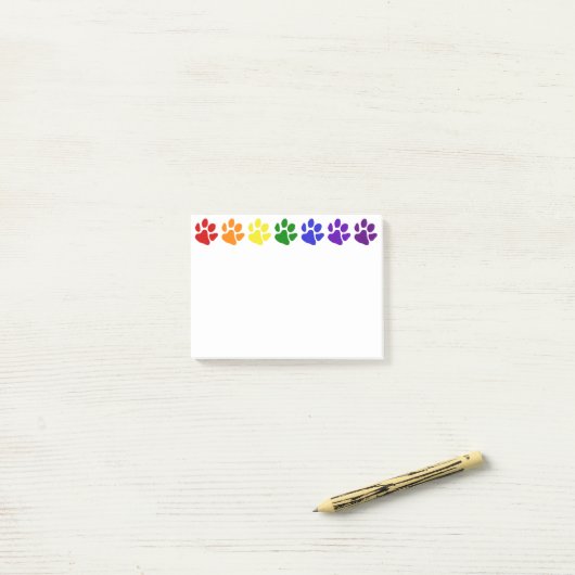 Rainbow Paws Post-it Klebezettel (Auf Schreibtisch)