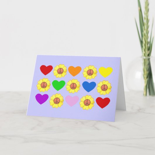 Rainbow Peace Card Dankeskarte (Vorderseite)