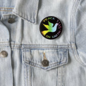 Rainbow Peace Dove Peace Sign Button (Beispiel)