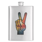Rainbow Peace Flachmann (Vorderseite)