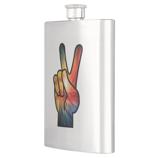 Rainbow Peace Flachmann (Links)