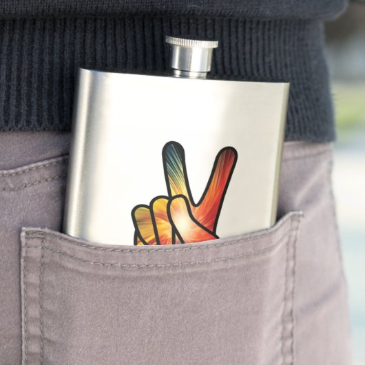 Rainbow Peace Flachmann (Beispiel)