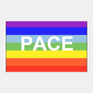 Rainbow Peace Flag Rechteckiger Aufkleber