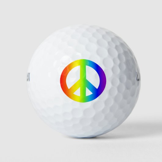 Rainbow Peace Golfball (Vorderseite)