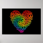 Rainbow Peace Heart Poster (Vorne)