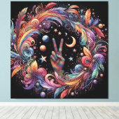Rainbow Peace Leinwanddruck (Insitu (Holzboden))