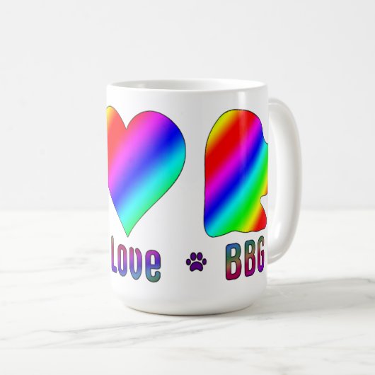 Rainbow Peace Liebe BBG Tasse (VorderseiteRechts)