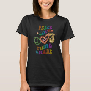 Rainbow PEACE LIEBE DRITTER GRAD Leopard Print Ret T-Shirt