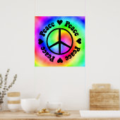 Rainbow Peace & Liebe Poster (Küche)
