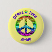 Rainbow Peace Liebe Pricing Awareness Button (Vorderseite)