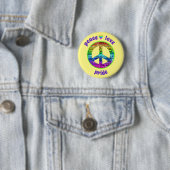 Rainbow Peace Liebe Pricing Awareness Button (Beispiel)