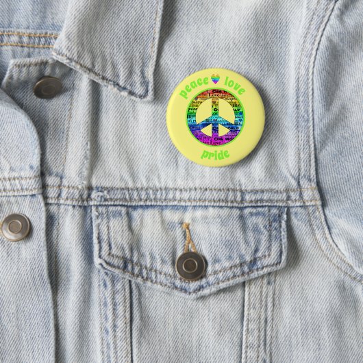 Rainbow Peace Liebe Pricing Awareness Button (Beispiel)