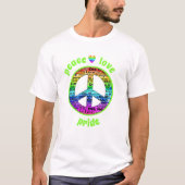 Rainbow Peace Liebe Pride T-Shirt (Vorderseite)