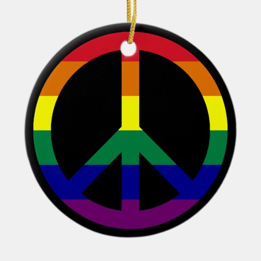 Rainbow Peace Ornament (Vorne)