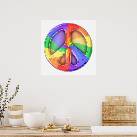 Rainbow Peace Poster (Küche)